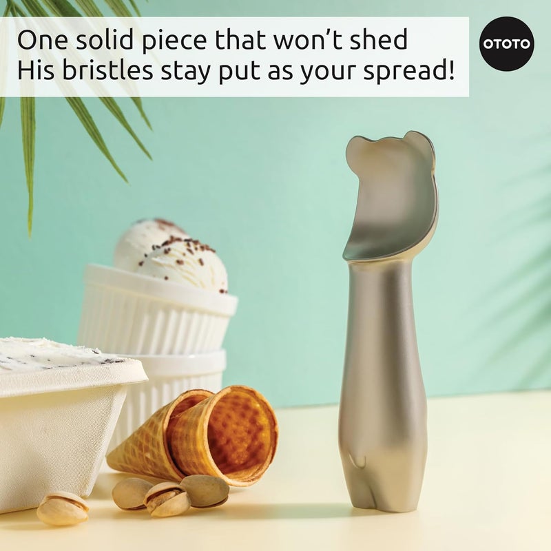 OTOTO Ice Cub Bear Ice Cream Scoop - Cool Kitchen Gadgets, White Elephant Gifts, Cute Kitchen Accessories, Funny Gifts, Stainless Steel Ice Cream Scooper, Cookie Dough Scoop, Cookie Scoop (Silver) - Image 4